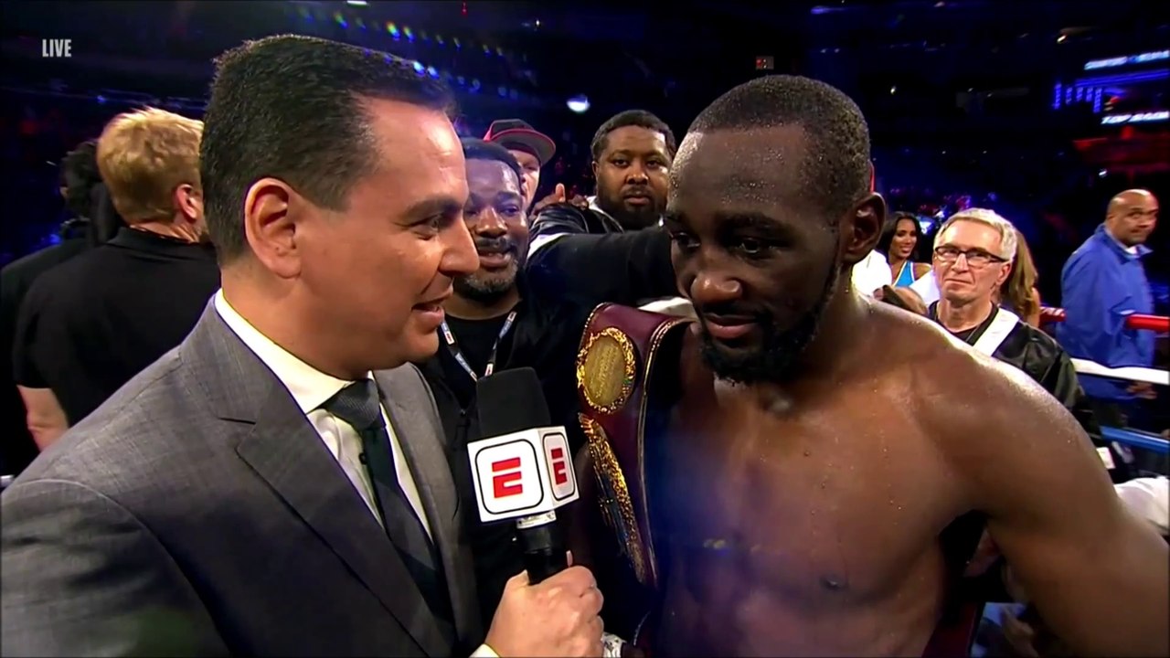 Terrence Crawford vs Richard Commey post fight in ring INTERVIEW with Terrence Bud Crawford