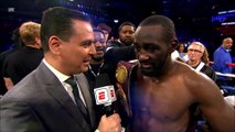 Terrence Crawford vs Richard Commey post fight in ring INTERVIEW with Terrence Bud Crawford