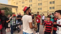Loyal Flamengo fans dance in Doha