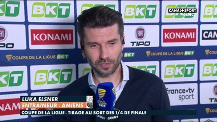 La réaction de Luka Elsner après le tirage au sort des 1/4 de la Coupe de la Ligue