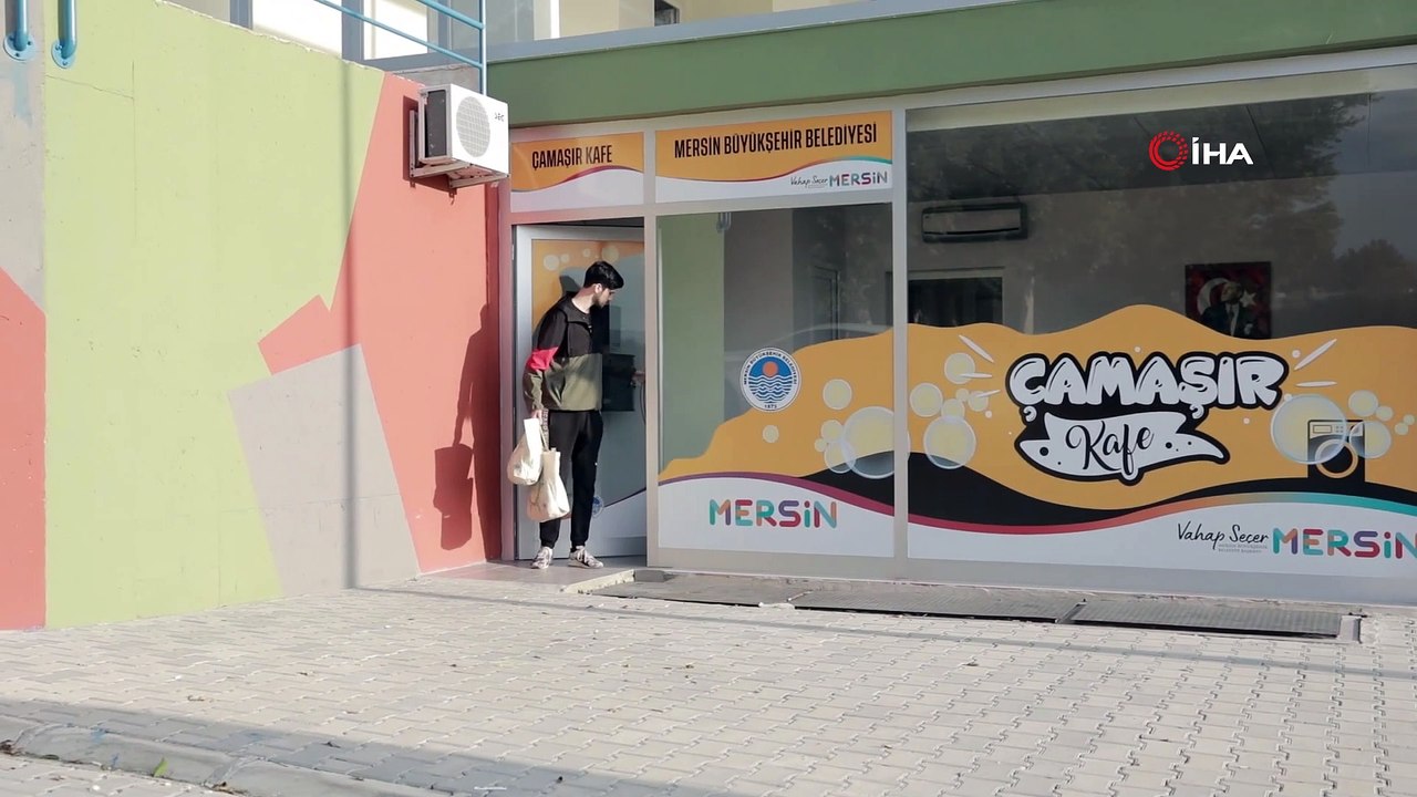 Mersin'de üniversite öğrencilerine 'çamaşır kafe' hizmeti