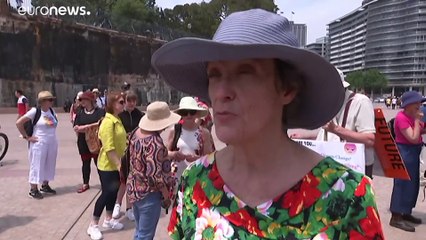 Protesta en Australia contra al cambio climático