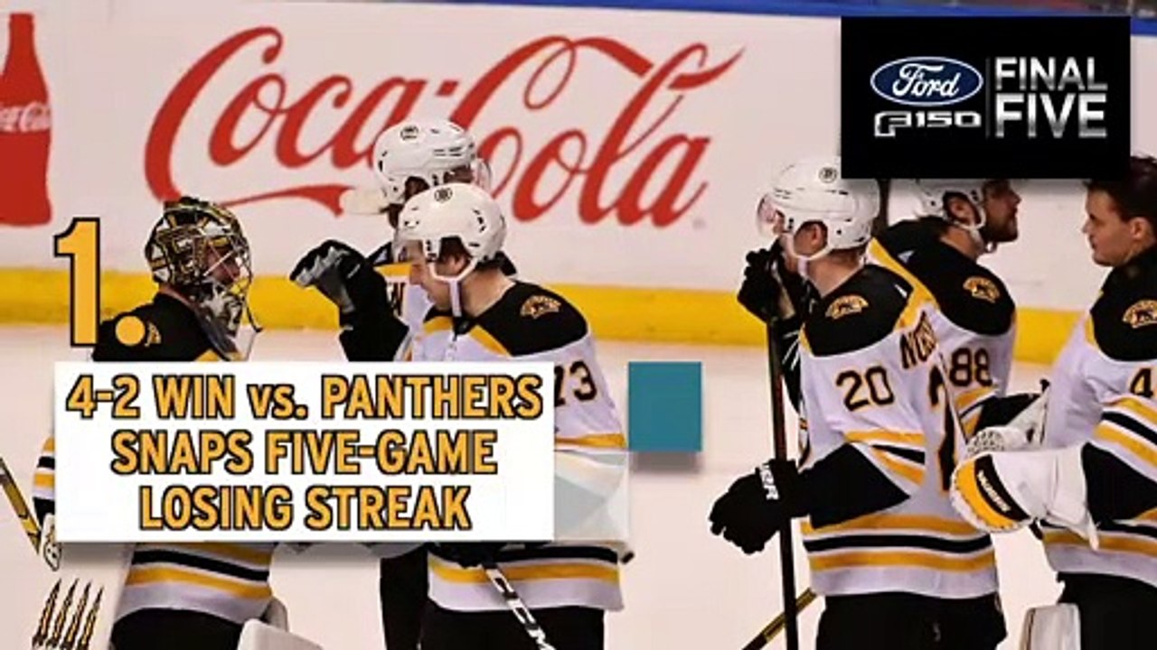 Ford Final Five Facts: Bruins Snap Losing Streak In Win Vs. Panthers