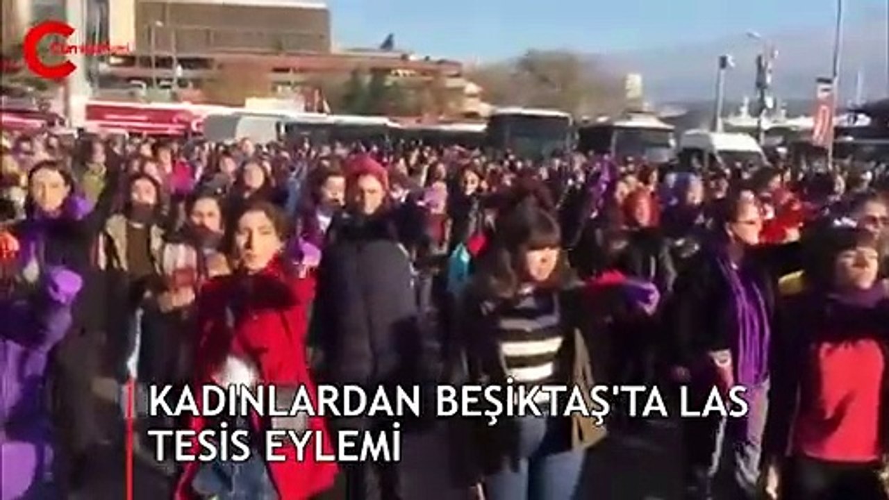 Kadınlardan Beşiktaş'ta Las Tesis eylemi