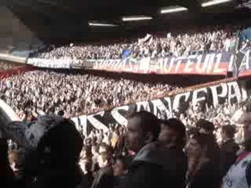 psg -le mans   énorme échange auteuil vs boulogne