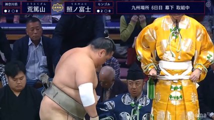 Kotokuzan vs Terunofuji - Kyushu 2019, Makushita - Day 6