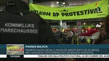 Desalojan a activistas ambientales del Aeropuerto de Ámsterdam