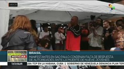 Brasil: ciudadanos protestan por el asesinato de nueve jóvenes