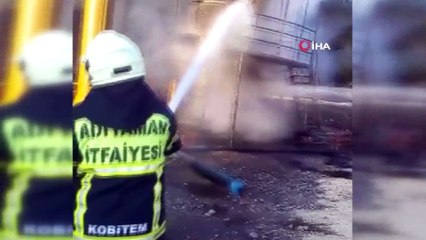 Ham petrol tankında korkutan yangın