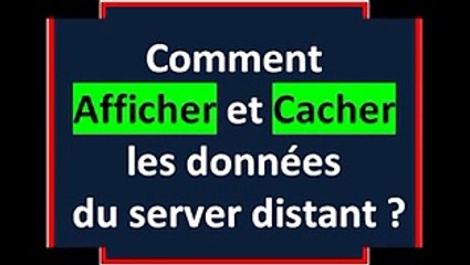 Comment afficher ou cacher les données du server distant pour atlas 200 HD