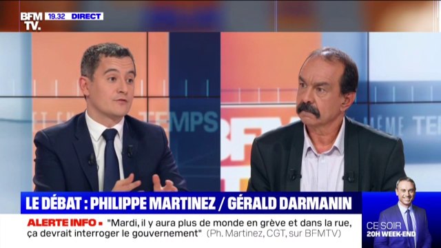 Vous parlez en anciens francs : Gérald Darmanin reprend Philippe Martinez sur la durée de cotisation pour la retraite