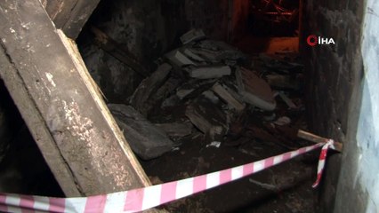 Sur’da metruk binada göçük