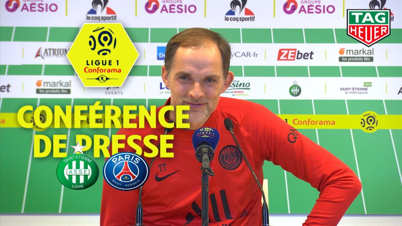 Conférence de presse AS Saint-Etienne - Paris Saint-Germain (0-4) : Claude  PUEL (ASSE) - Thomas TUCHEL (PARIS) / 2019-20