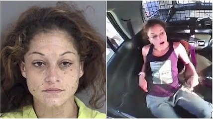 Así se escapa esta ladrona, a la que la Policía tenía esposada en el coche patrulla