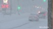 Drivers battle slick conditions amid heavy snowfall