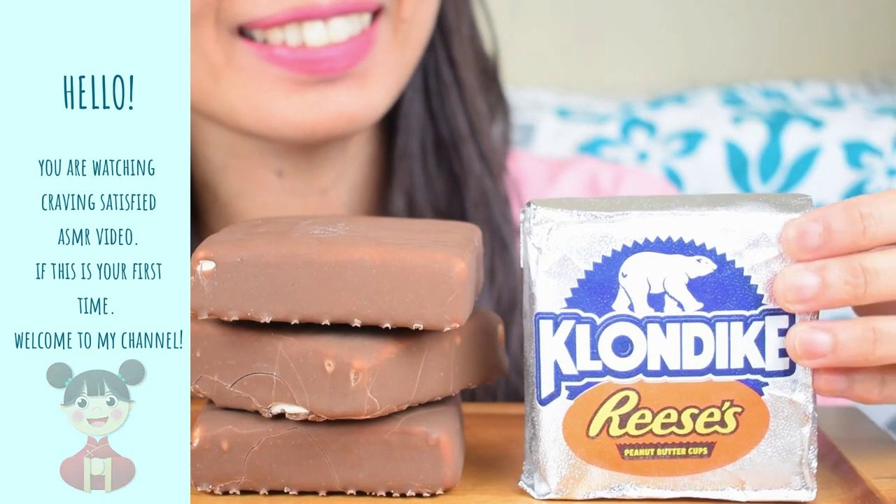 ASMR REESE'S KLONDIKE ICE CREAM BAR (EATING SOUNDS) NO TALKING _ Craving Satisfied