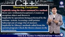 MCA || Dr. Vishal Khatri ||  Throwing Exceptions || TIAS || TECNIA TV