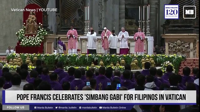 Pope Francis celebrates first 'Simbang Gabi' for Filipinos in Vatican