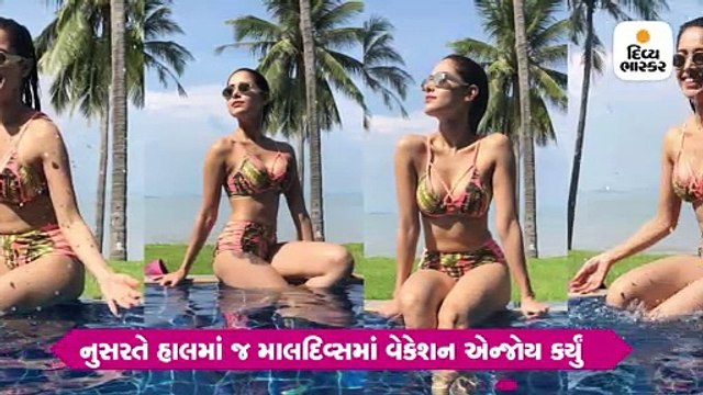 પિંક બિકિનીમાં પાણીમાં ચિલઆઉટ કરતી જોવા મળી ‘ડ્રીમ ગર્લ’