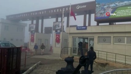 Çanakkale Boğazı'nda yoğun sis sebebiyle feribot seferleri iptal edildi
