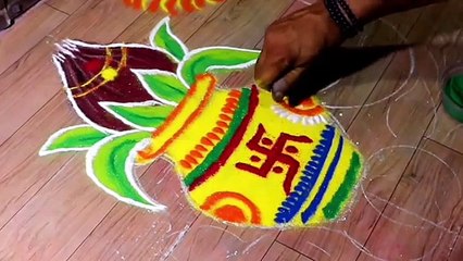 Chhath puja rangoli. छट पूजा के लिये आकर्षक रंगोली।