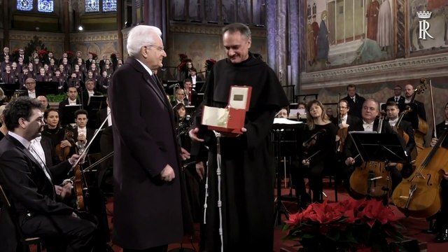 Mattarella alla cerimonia di consegna della Lampada della Pace (14.12.19)