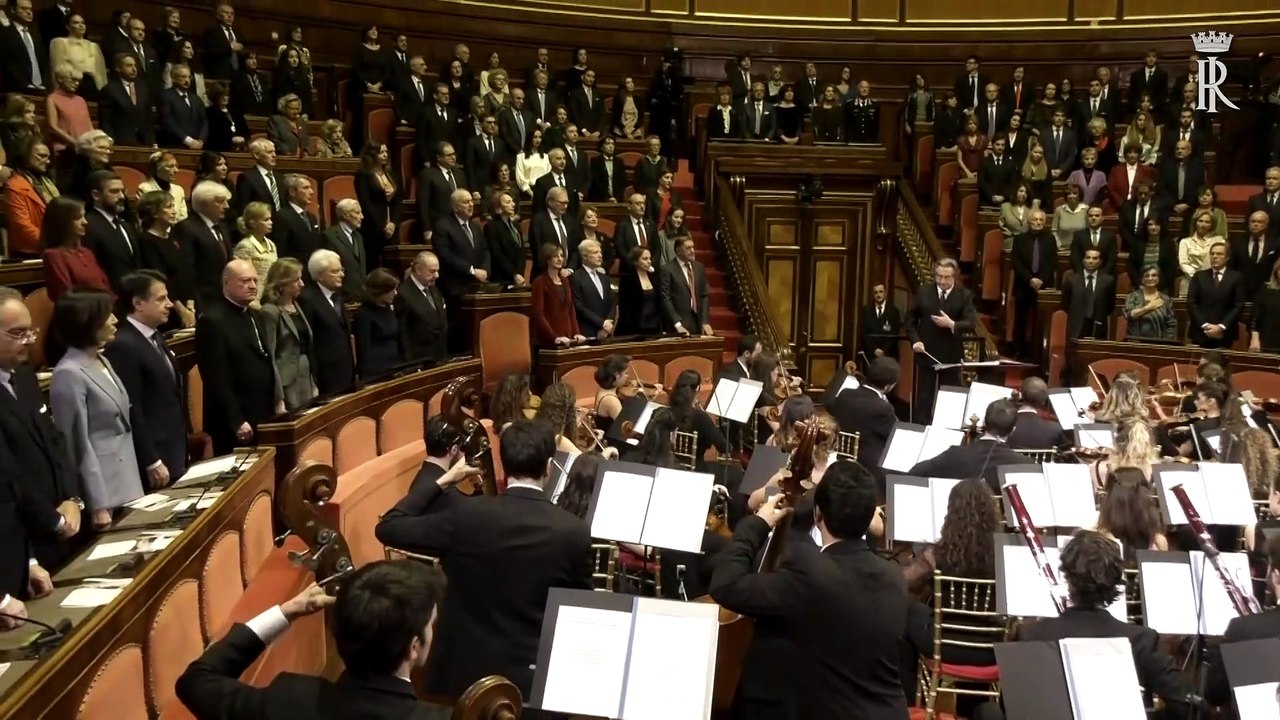 Mattarella interviene al Concerto di Natale al Senato (15.12.19)