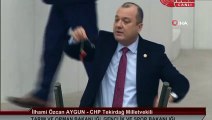 CHP Milletvekili Aygün, kürsüye simit, altın, soğan ve patates ile çıktı