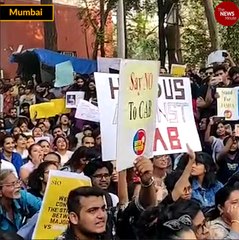 Protests at University of Mumbai against CAA and police action at Jamia, AMU