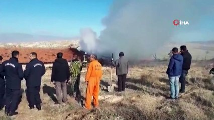 Yangında bir samanlık kül oldu