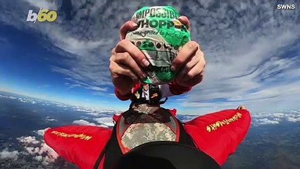 Hungry Daredevil Eats Impossible Whopper While Skydiving