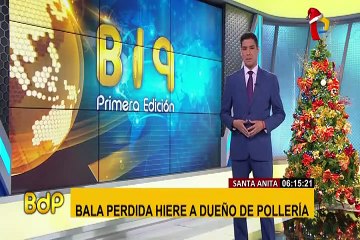 Santa Anita: dueño de pollería termina gravemente herido por bala perdida