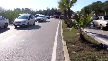 Takla atan otomobilin sürücüsü yaralandı