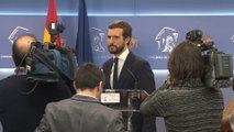 Casado en rueda de prensa en el Congreso