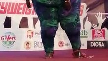 EXTRA LARGE LADY DANCE FUNNY