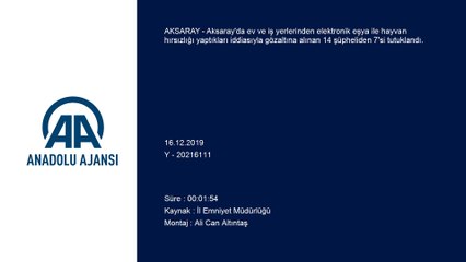 Ev ve iş yerlerinden hırsızlık yaptığı ileri sürülen 7 zanlı tutuklandı - AKSARAY
