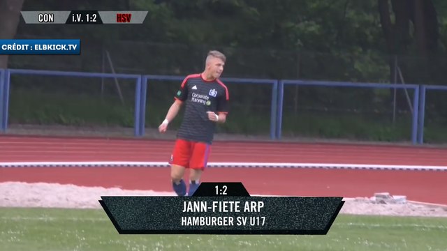 Le doublé de Fiete Arp avec les U17 d'Hambourg SV contre Concordia