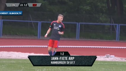 Le doublé de Fiete Arp avec les U17 d'Hambourg SV contre Concordia