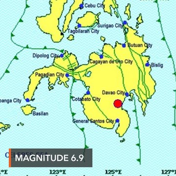 Magnitude 6.9 earthquake strikes Davao del Sur