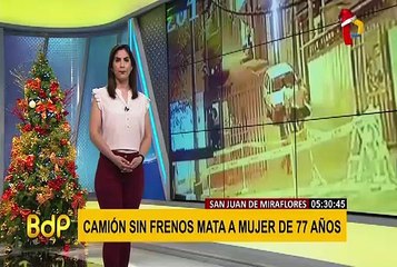 SJM: anciana murió atropellada por camión de carga