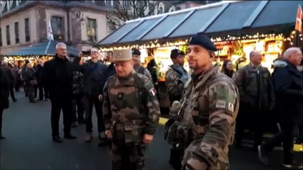 Le général Christian Bailly à la rencontre lundi soir des soldats engagés dans l'opération Sentinelle à Montbéliard