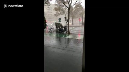 Strong winds and rain causes damage in Sevilla as Storm Daniel emerges