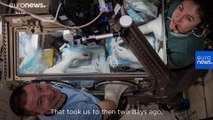 Astronauts conduct health experiment and spacewalk at International Space Station