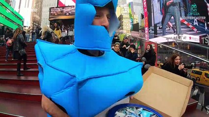 NYC's spinning 'human dreidel' re-thinks holiday season gifts
