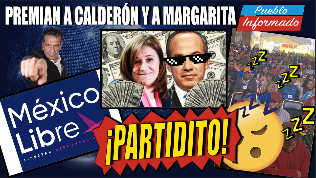 EN EL MOMENTO MÁS CUESTIONADO Calderón y Margarita reciben premio con su partidito político