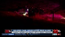 Officer suffers minor injuries following high-speed chase