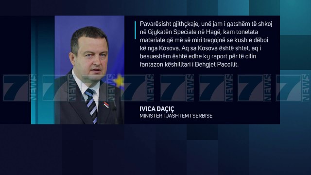 PRISHTINA AKUZON MINISTRIN E JASHTEM TE SERBISE - News, Lajme - Kanali 7