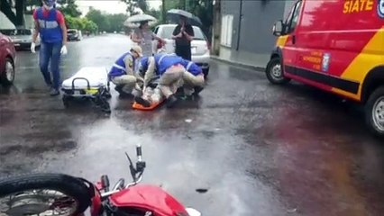 Homem fica ferido em colisão no Bairro São Cristóvão