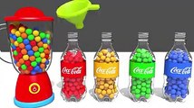 Painting Rainbow House with Learn Colors Cocacola Bottles Nursery Rhymes for Kids Children