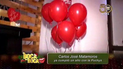 VIDEO | ¡Están de aniversario! Así celebraron Carlos José Matamoros y la 'Puchys'